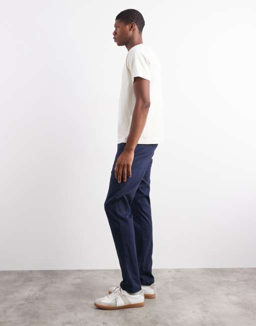 ASOS DESIGN - Smalle chino in marineblauw, 3 van 5