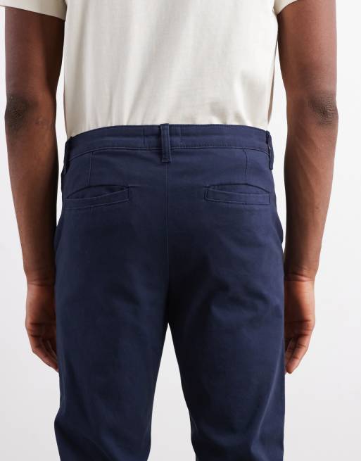 ASOS DESIGN - Smalle chino in marineblauw, 4 van 5