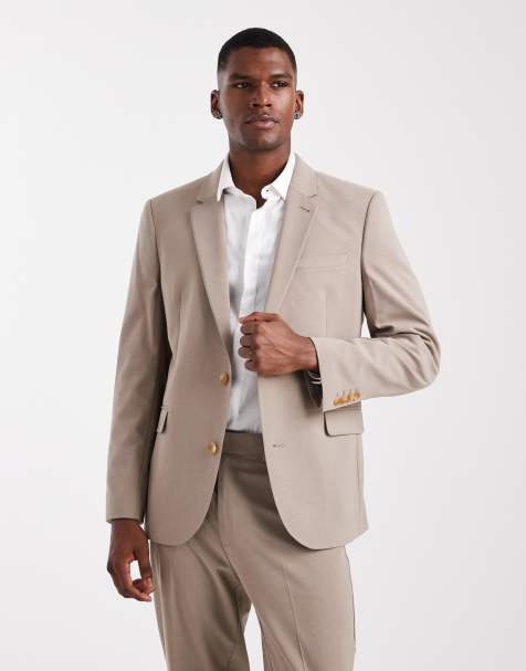 ASOS DESIGN - Smalle colbert in bruin - view 1