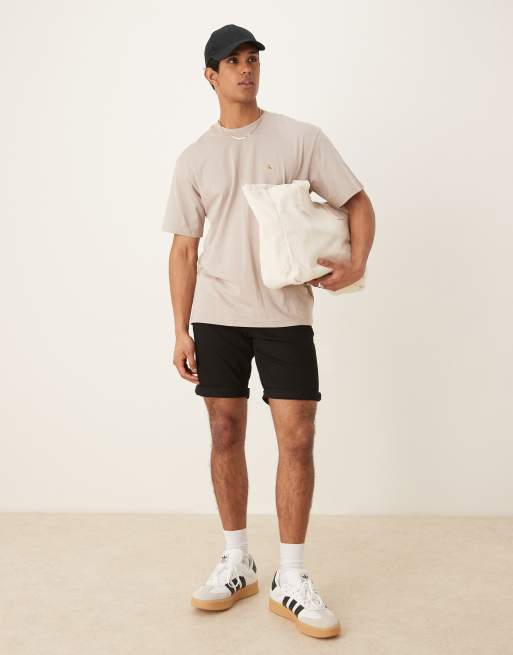 ASOS DESIGN - Smalle denim short met stretch en normale lengte in zwart, 2 van 5