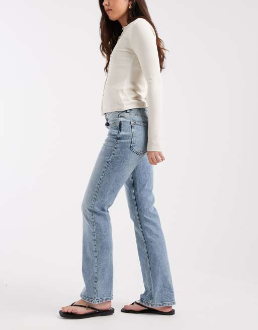ASOS DESIGN - Smalle flare-jeans met lage taille in lichte tint, 2 van 5
