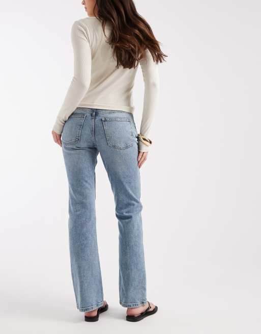 ASOS DESIGN - Smalle flare-jeans met lage taille in lichte tint, 3 van 5