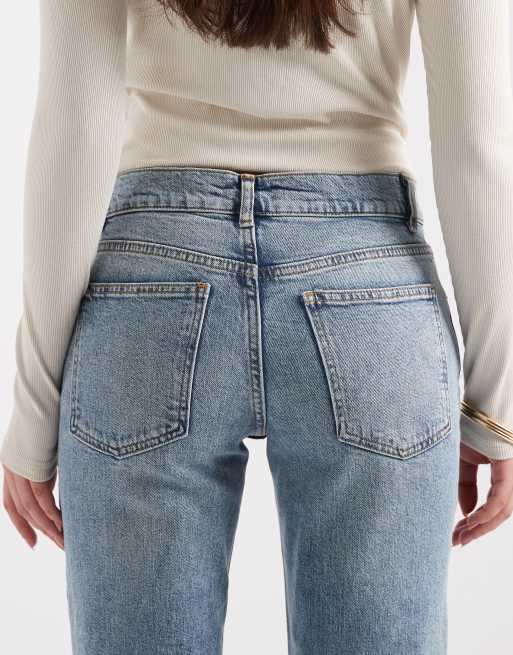 ASOS DESIGN - Smalle flare-jeans met lage taille in lichte tint, 5 van 5