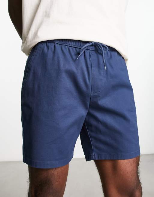 ASOS DESIGN - Smalle halflange chinoshort in marineblauw , 2 van 4
