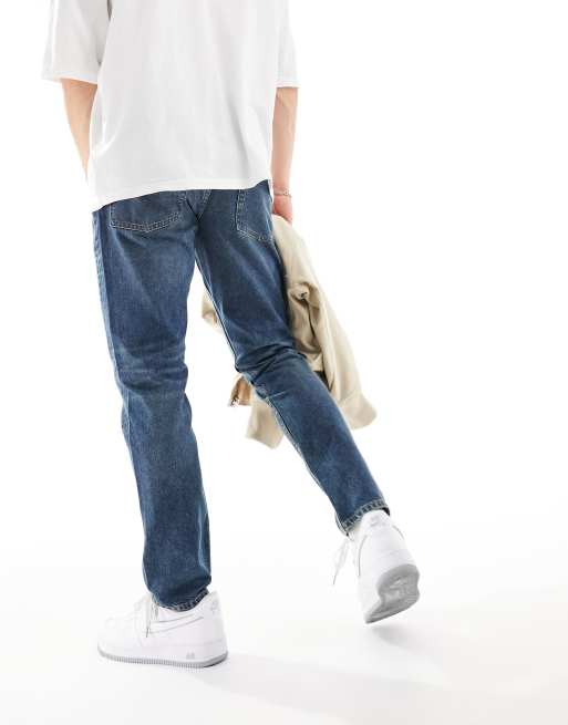 ASOS DESIGN - Smalle jeans in donkerblauwe wassing met tint, 4 van 5