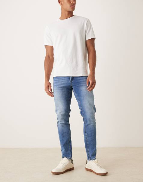 ASOS DESIGN - Smalle jeans in lichtblauwe wassing - view 1