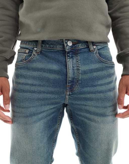 ASOS DESIGN - Smalle jeans in mid-wash blauw met tint, 5 van 5