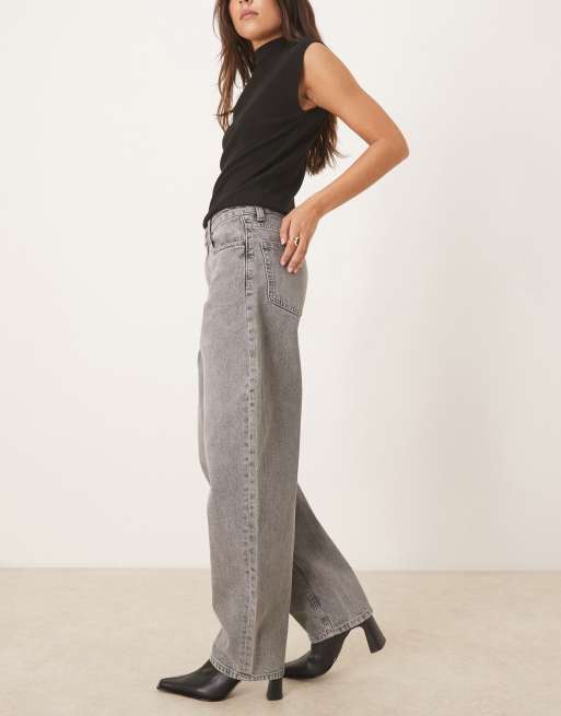 ASOS DESIGN - Smalle jeans met ballonpijpen in grijs , 3 van 5