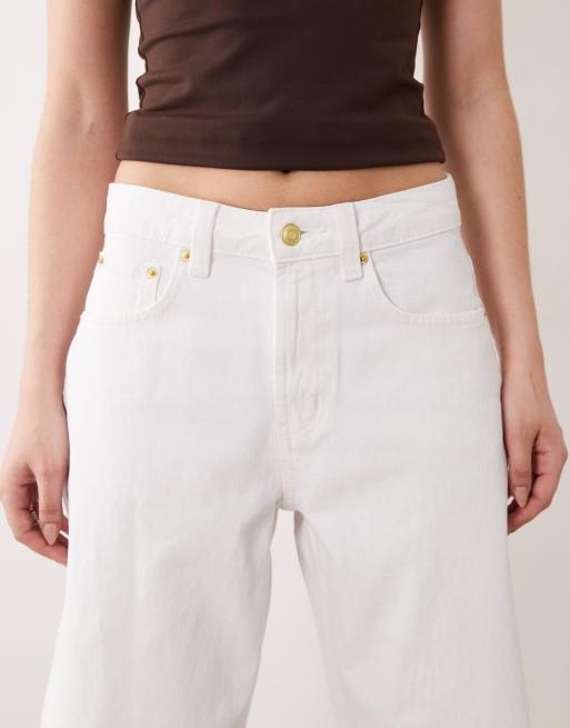 ASOS DESIGN - Smalle jeans met ballonpijpen in wit, 4 van 5