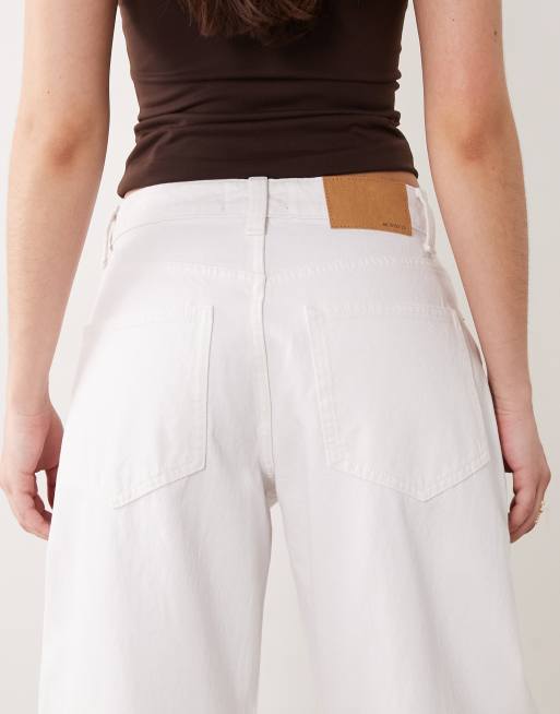 ASOS DESIGN - Smalle jeans met ballonpijpen in wit, 5 van 5