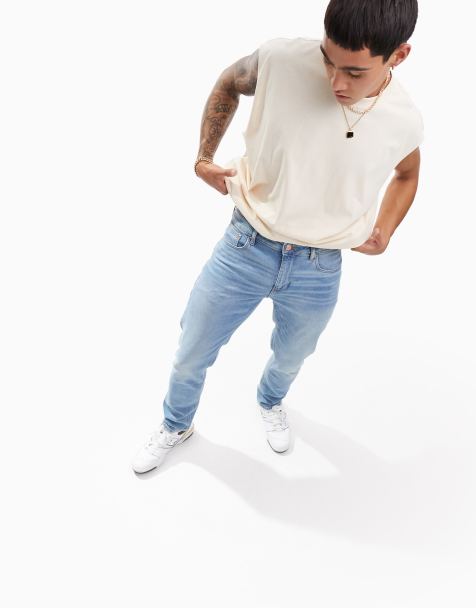ASOS DESIGN - Smalle jeans met stretch in lichtblauwe wassing - view 1