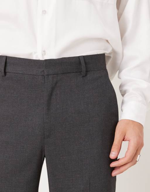ASOS DESIGN - Smalle nette broek in antraciet, 2 van 5