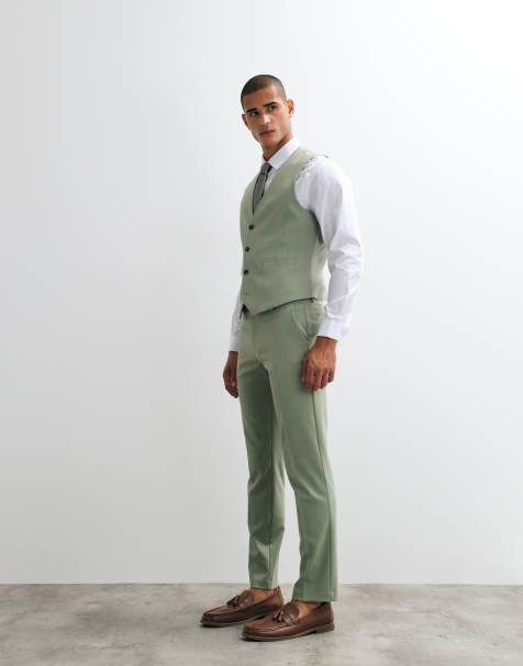 ASOS DESIGN - Smalle pantalon in saliegroen - view 1