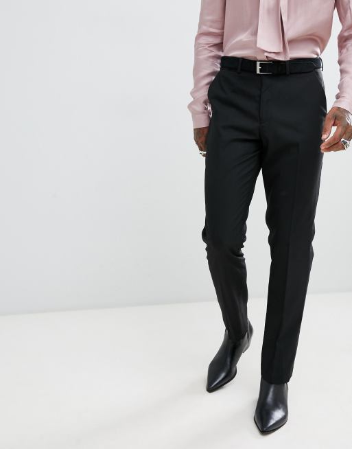 ASOS DESIGN - Smalle pantalon in zwart