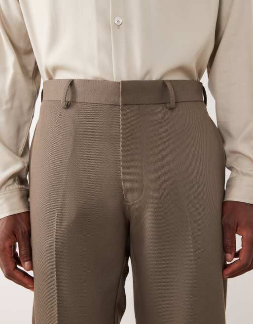 ASOS DESIGN - Smalle pantalon van keperstof in kaki, 4 van 5