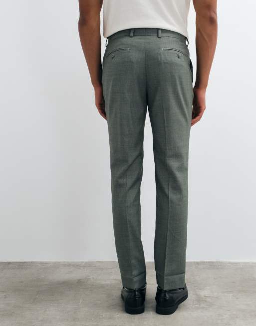ASOS DESIGN - Smalle pantalon van wasbare wolmix in middengroen, 5 van 5