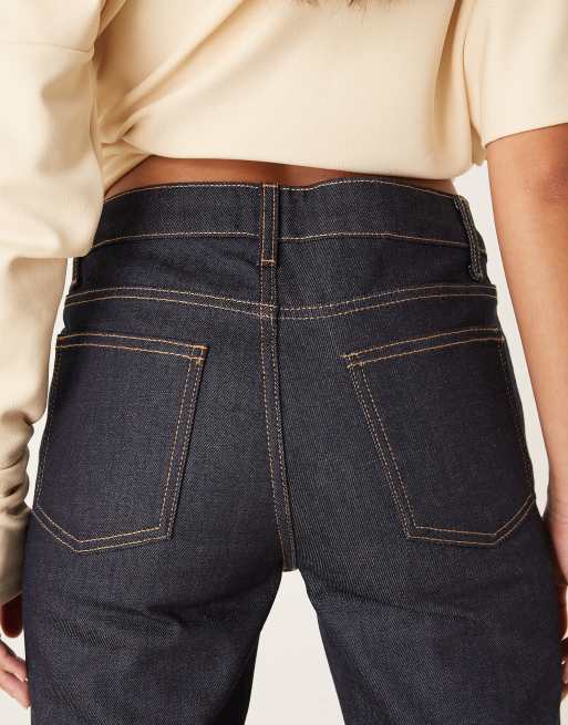 ASOS DESIGN - Smalle rechte jeans met lage taille en donkere wassing , 4 van 5