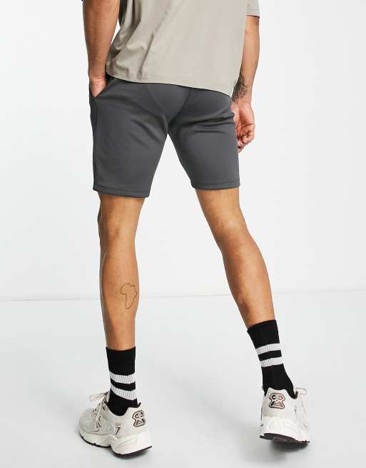 ASOS DESIGN - Smalle scuba short in antraciet met platgestikte plooitjes, 2 van 4