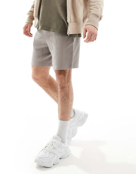 ASOS DESIGN - Smalle short met wafelstructuur in lichtbruin - view 1