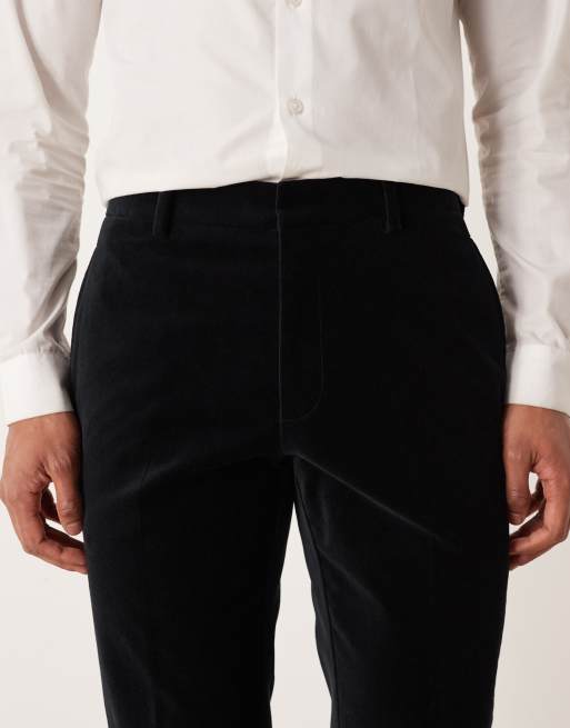 ASOS DESIGN - Smalle smoking pantalon van katoenen fluweel, 4 van 5