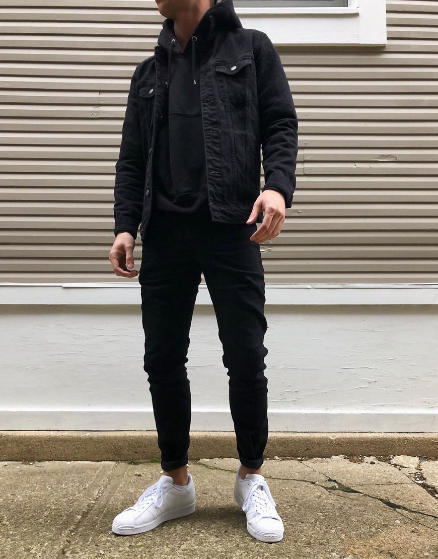 ASOS DESIGN - Smalle stretch jeans in zwart