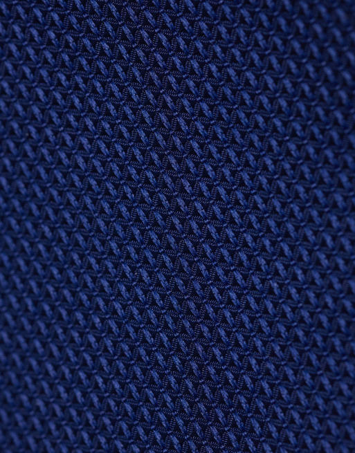 ASOS DESIGN - Smalle stropdas en pochet met textuur in blauw, 2 van 3