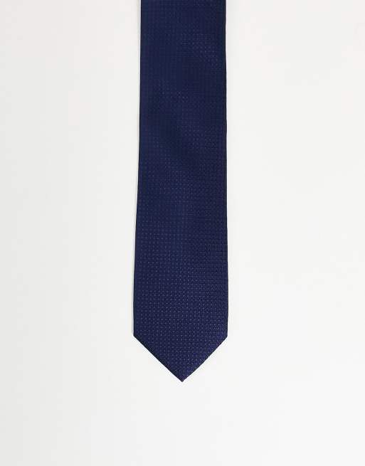 ASOS DESIGN - Smalle stropdas in marineblauw