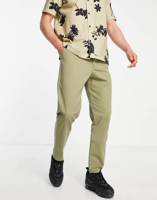 ASOS DESIGN - Smaltoelopende chino in kaki