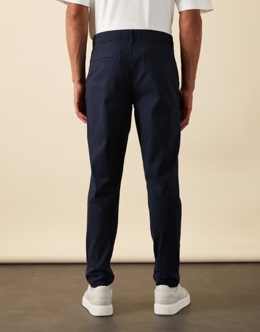 ASOS DESIGN - Smaltoelopende chino in marineblauw, 6 van 6