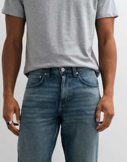 ASOS DESIGN smaltoelopende jeans in donkerblauwe wassing, 4 van 5