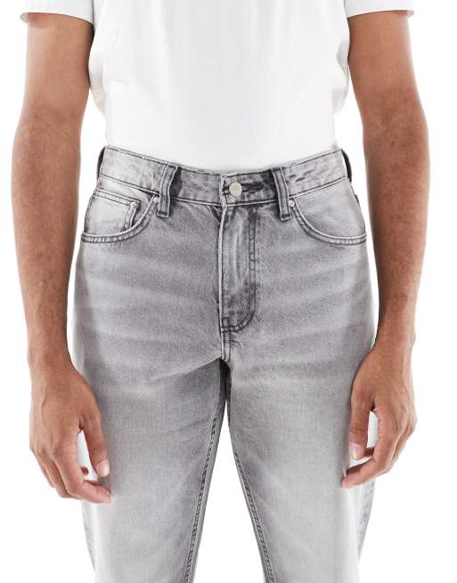 ASOS DESIGN - Smaltoelopende jeans in lichtgrijs met wassing, 4 van 5
