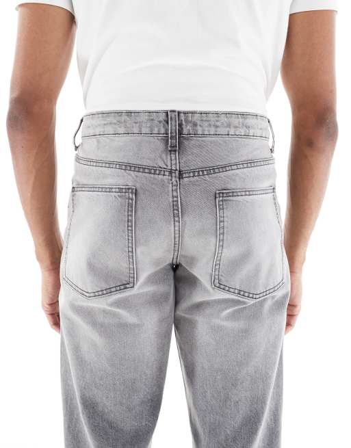 ASOS DESIGN - Smaltoelopende jeans in lichtgrijs met wassing, 5 van 5