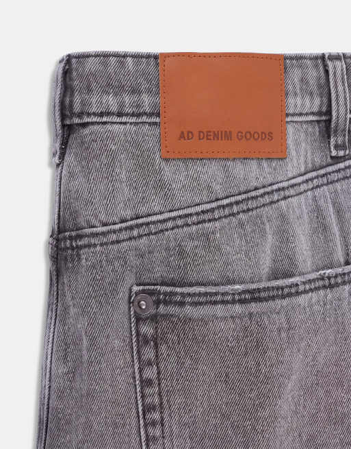 ASOS DESIGN smaltoelopende jeans met grijze wassing en scheuren, 8 van 9