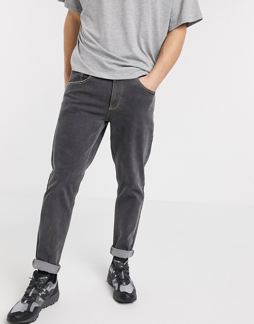 ASOS DESIGN - Smaltoelopende jeans met stretch in retro zwart