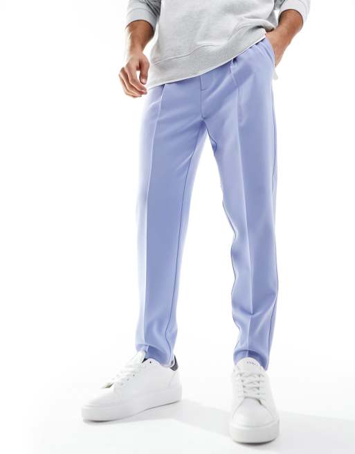 ASOS DESIGN - Smaltoelopende nette broek in oudblauw