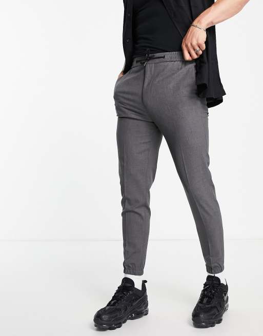 ASOS DESIGN - Smaltoelopende nette joggingbroek in grijs