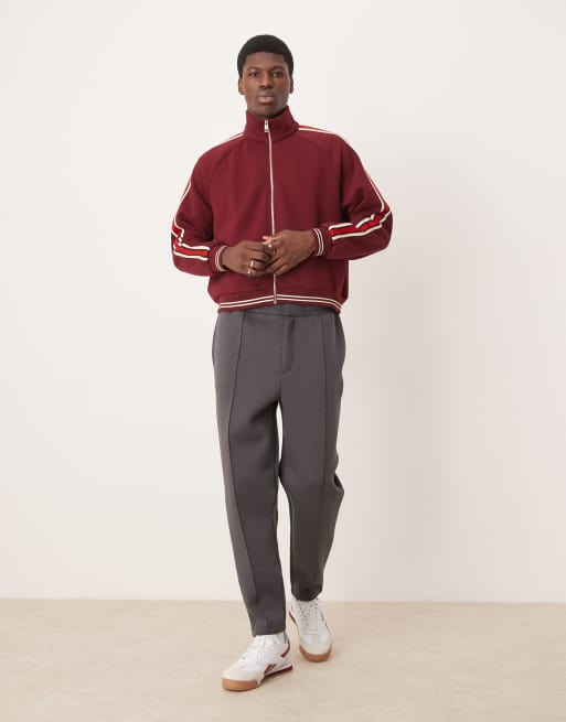 ASOS DESIGN - Smaltoelopende nette joggingbroek van scubastof in grijs