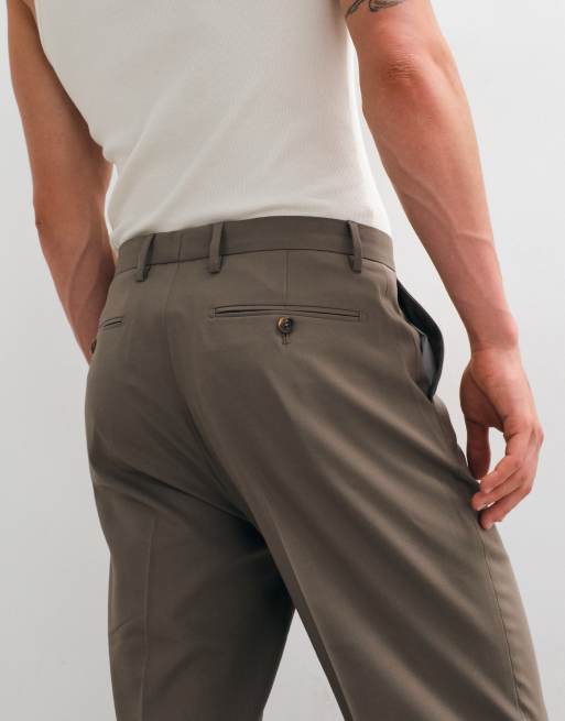 ASOS DESIGN - Smaltoelopende pantalon in bruin, 5 van 5