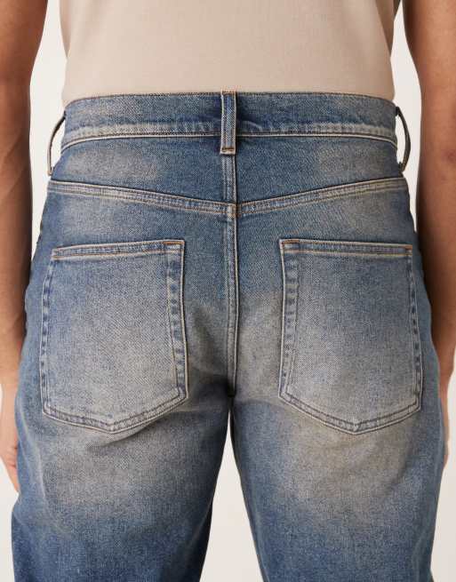 ASOS DESIGN - Smaltoelopende stretch jeans in blauwe dark wash, 4 van 5