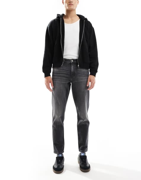 ASOS DESIGN - Smaltoelopende stretchjeans met vintage tint in zwart met wassing - view 1