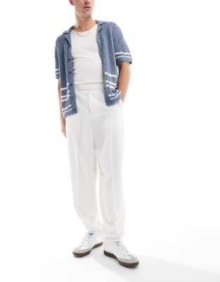 Asos Design Smart Balloon Fit Pants In White