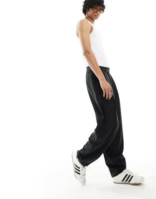 ASOS DESIGN smart balloon pants in black