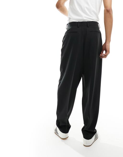 ASOS DESIGN smart balloon pants in black