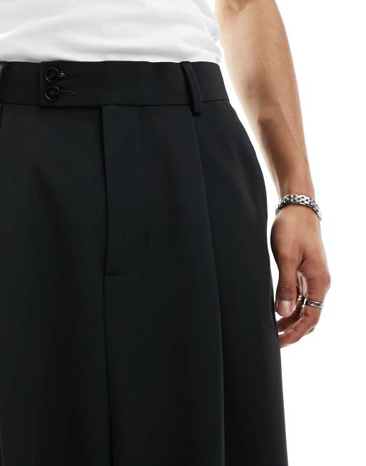 ASOS DESIGN wide balloon pants in black