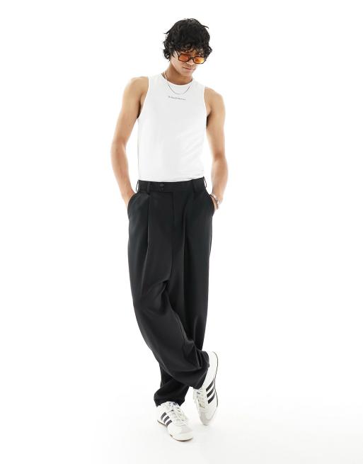  ASOS DESIGN smart balloon pants in black 