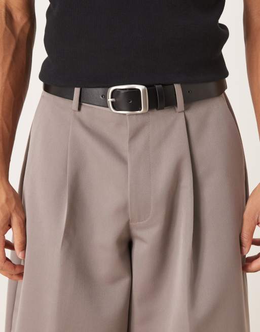 ASOS DESIGN smart belt in black