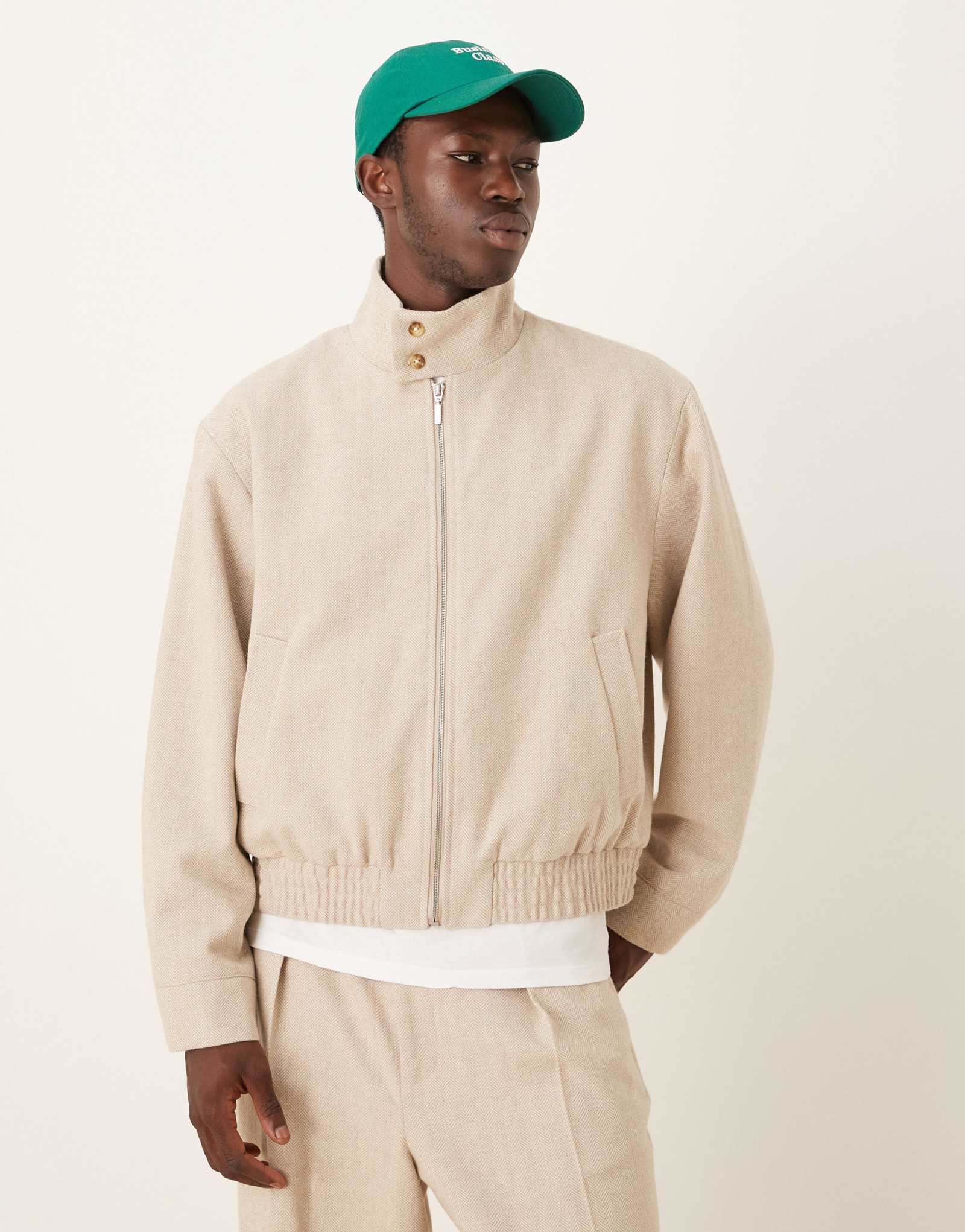 Элегантный жакет-блузон ASOS DESIGN в каменную елочку - часть комплекта