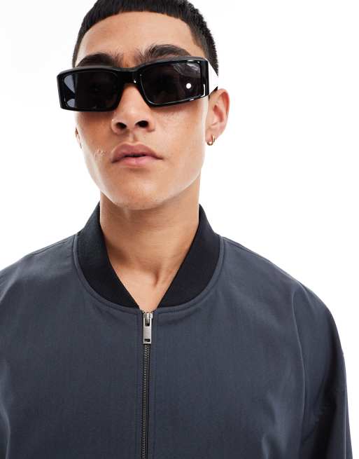 ASOS DESIGN smart bomber jacket with pocket detailing in gray - part of a set, 2 of 4