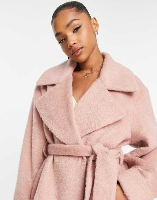 Pink shop wrap coat