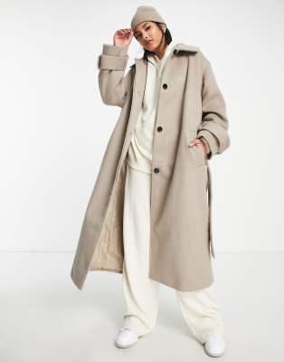 Asos wool hot sale coat womens